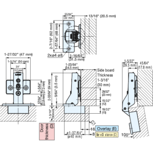 Concealed Hinge 100° Opening/16MM OVERLAY - Image 10