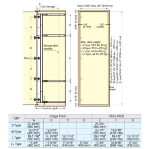 ALT-ST20-D360 POCKET DOOR SYSTEM Inset / Soft Close (Max 20KG) - Image 4