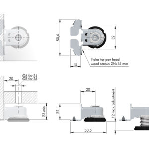 INTEGRATO TECH G leveller 2 spikes adjustment H. 12mm - Image 2