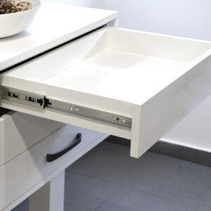 Set of ball bearing drawer runner, (Push to Open), full extension, 30KG, soft close., Zinc plated, Steel - Image 5