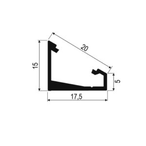 LED profile for corner installation Corner 60/30 - Image 4