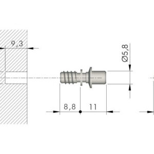 Shelf locking support "FLIPPER" with euro screw - Image 3