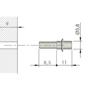 Shelf locking support "FLIPPER" with smooth pin - Image 3