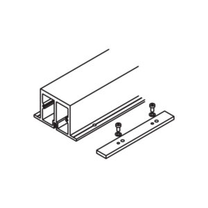 Reinforcement profile, with running track connection plate, aluminum, anodized, pre-drilled (2,600mm)