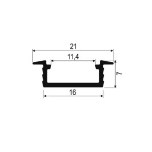 LED profile for recess mounting Groove - Image 4