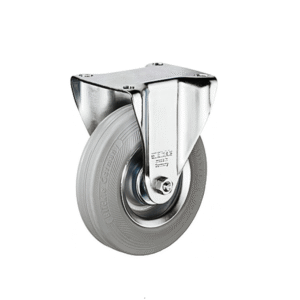 Fixed plate wheel castor, 100 mm, Plate Fixing, load capacity 70 kg, with brake - Image 1