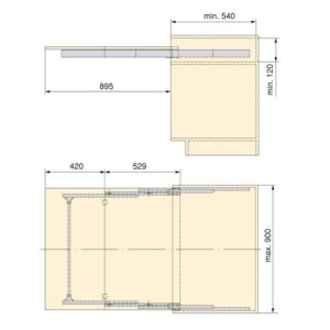 Lunch Extendable table slides - Image 5
