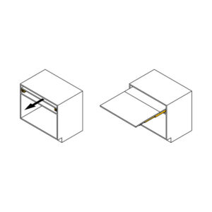 Cocktail reverse H35 extendable table slides - Image 3