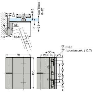 GH-G02SH STAINLESS STEEL GLASS DOOR GRAVITY HINGE - Image 3