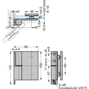 GH-G07AC STAINLESS STEEL GLASS DOOR GRAVITY HINGE - Image 5