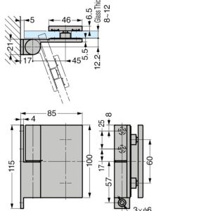 GH-G07SHK STAINLESS STEEL GLASS DOOR GRAVITY HINGE - Image 7