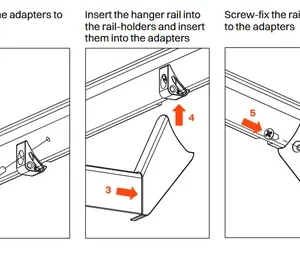 Salice Excessories Hanger Rail End Supports to suit Modular Shelves - Image 4